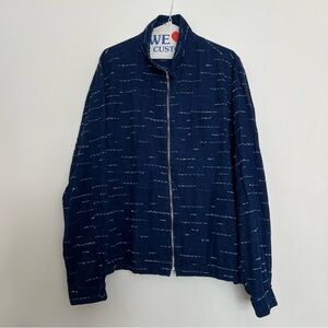 YMC indigo cotton zip up jacket XL